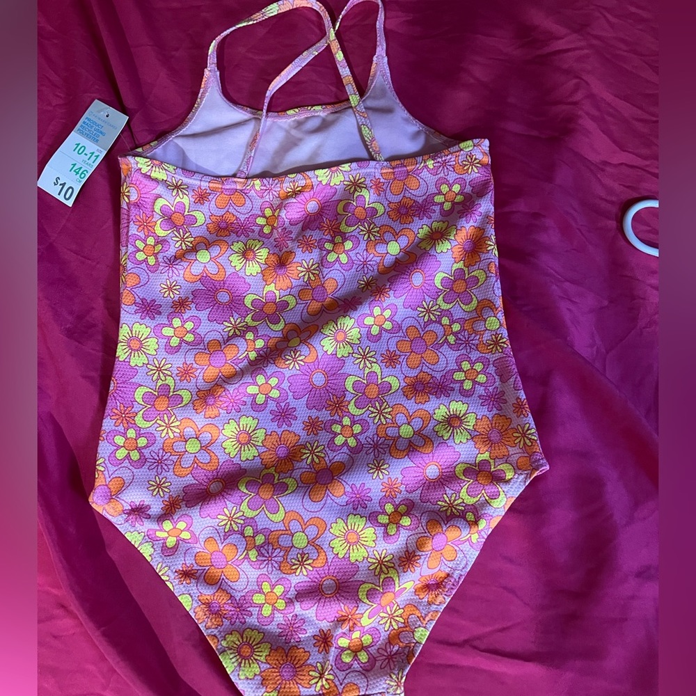 Girls floral bathing suit - Picture 2 of 3